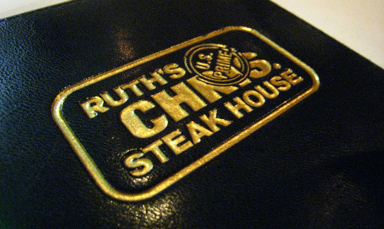 תפריט הסטייקים של מסעדת Ruth's Chris Steak House